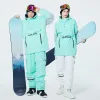 Conjuntos Nuevos conjuntos de trajes de nieve para hombres o mujeres Ropa de snowboard Ropa de invierno para exteriores Sudadera con capucha Traje impermeable Chaqueta de esquí + Pantalones Unsex