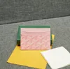 Projektant torebka gy skórzane portfele mini portfele lustro kolor oryginalny skórzany uchwyt na karty torebka moneta Mężczyźni i kobiety portfel Go Yard Pierścień Kluczowy kredyt hurtowy
