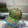 Designer baseball cap caps hattar för män kvinna monterade hattar klassisk stil luxe orm tiger bee canvas med solhattar justerbar #90