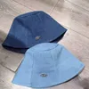 디자이너 버킷 모자 여성의 여름 야외 여행 럭셔리 스토리 브림 모자 블루 얇은 남자 패션 캐주얼 모자