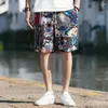 Men's Shorts Male Short Pants Graphic Anime Blue Floral Board Fashion Baggy Cotton Summer Personalizate With Ice Xl Y2k In Bulk