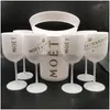 Ice Buckets And Coolers With 6Pcs White Glass Moet Chandon Champagne Plastic Drop Delivery Home Garden Kitchen Dining Bar Barware Dhbfi