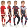 Tillbehör Kids Gym MMA Boxing Jerseys Baby Boys Compression Sport Set Suit Rashguard Kickboxing Tight Trousers Children BJJ Sportsuit 08