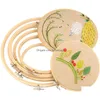 Hantverksverktyg DIY broderi Hoop Tool Art Cross Stitch Chinese Circle Round Bamboo Frame Wood Sewing Drop Delivery Home DHVQ6