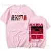 Camiseta feminina anime japonês neo tokyo akira camiseta filme ficção científica manga shotaro kaneda plus size roupas femininas 100% algodão camiseta t240228