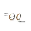 Hoop Earrings Arrival Pure Au750 18K White Rose Yellow Gold Earring Women Circle 9mmDia Carved Full Star Small