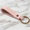 Cartoon Accessories Pu Leather Keychain Casual Strap Lanyard Key Chain Waist Wallet Keychains Car Keyring Keyholder Jewelry Gift Drop Dhjlg