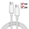 Cables USB C a tipo C PD carga rápida 18W 20W para Samsung S21 S20 Note 20 carga rápida 4,0 1m 2m 3ft 6ft Cable cargador