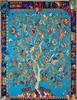 France Square Tree Floral Print Scarf Designer Märke lyxiga kvinnor H SHAWLS Foulard Femme Blue Large Twill Silk Scarfs Drop25668062766805