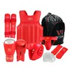 Wesing 8 stycken Set Martial Arts Gear Boxing Gloves Helmet Shin Guards Wushu Sanda Protectors Competition Equipment EO 240226