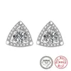 925 Sterling Zilveren Moissanite Driehoek Oorbellen voor Vrouwen D Kleur VVS1 0.5 Karaat GRA Diamanten Sieraden Vrouwen Stud Oorbellen