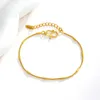 Link Bracelets Classical 24K Gold Plating Charm Chain Gilding Bangle For Women Girl Fashion Jewelry Advanced Nobility Bracelet