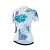 Set da corsa Maglie da ciclismo La tendenza da donna è fiori semplici e di colore chiaro