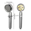 Bathroom Shower Heads Turbo Propeller Head Water Saving Pressurized 360 Rotating Twin Accessories YQ240228