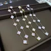 Fanjia Hoge Versie Lucky Clover Tien Bloemenketting V Goud Verdikte Plating 18K Natuurlijke Zwarte Agaat Live Uitzending