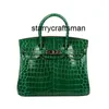Women Totes Handbag l and Winter New Crocodile Pattern Bag Leather Womens One Shoulder Handbag Big Lock