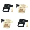 Dog Apparel Designer Clothing Spring Plover Sweater Black Beige Classic Flower Alphabet Pet Cardigan Chenery Corgi Cat Fashion Drop Dhht8