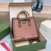 Luksusowe gglies torba designerka torba kobieta bambus torebki torby na ramię Bamboos lśniący koralik diamentowy crossbody TOTE TOTE TOBE TOPES Modna skóra 5a 695