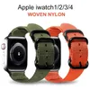 Designer Fashion Sport Nylon Straps Band för Apple Watch 8 Ultra 49mm 7 41mm 45mm 42mm 40mm 38 mm 44mm tygband Militär armé Green Watchband Fit IWatch Series 6 SE 5 4