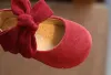 Chaussures d'extérieur en cuir pour bébé, modèle printemps et automne 2019, petite princesse, fond souple, vieux nœud d'amour, premiers marcheurs pour filles, 13T