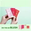 Blush On-The-Go Tinted Moisture B Stick Creme Vermelho Rosa Natural Água Olhos Lábios e Bochechas Ber Mti-Use Maquiagem Cremosa Drop Delivery Curar Dhgkw