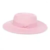 Basker kvinnors vintage klassisk fedora hatt - bred brim bolero gentleman hattar för jazzstil fast färg båge hattband