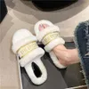 Large Size Woolen Slippers for Women to Wear in Autumn and Winter, 2023 New Internet Celebrity Lazy Person at Home Hot Selling Cotton Slippers for Pregnant