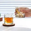Set di bicchieri da vino di 4 bicchieri twist trasparenti in vetro da whisky con bicchieri in stile INS di alto valore estetico