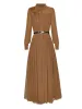 Runway Neue Frühling Herbst Damen Hohe Qualität Mode Party Gestickte Plissee Elegante Extravagante Ziemlich Langarm Midi Kleid