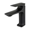 Grifos del fregadero del baño WaterPlating Matte Black Water Faucet Lavabo Mesa de inodoro y doble control frío Bbasin