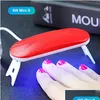 Sèche-ongles Sun Uv Mini lampe à ongles 6W sèche-vernis pliable acrylique Hine lampe à polymériser Portable LED 27 livraison directe santé beauté ongles Dhlx7