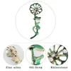 Korean Version New Diamond Inlaid High-end Alloy Oil Dripping Cartoon Frog Leaf Brooch, Female Brooch