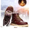 Botas de neve de inverno homens equitação quente masculino tornozelo rendas casuais botas moda artesanal couro confortável pele masculina