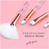 Brosses de maquillage 10pcs Diamond Makeup Brushes Set Women Foundation Powder B Feed Shadow Lip Cosmetic Colorf pour le maquillage Drop Livrot Hea Dhjl5