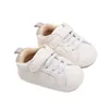 First Walkers BeQeuewll Baby Boys Girls Crib Shoes Cute Leather Sneakers Non-Slip Rubber Sole Infant For 0-18 Months