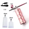 Dispositifs Facial Airbrush Pulvérisateur Eau Oxygène Injection Mini Compresseur D'air Kit Pour Nail Art Tatouage Artisanat Gâteau Nano Brouillard Pulvérisateur