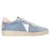 Nu högkvalitativ designer casual skor läder mocka män kvinnor midstjärn gyllene sneakers glitter stjärna metallic blixt vintage Italy varumärke sportplattform tränare