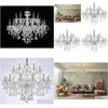 Pendant Lamps Crystal Chandelier Modern Luxurious Light Candle Lamp Ceiling Living Room Lighting For Dining Bedroom Drop Delivery Dhge4