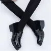 Sapatos femininos uniformes para meninas uwabaki japonês jk dedo redondo mulheres meninas estudantes da escola lolita preto marrom sapatos cosplay sola de borracha