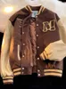 Baseball Jacket Thin Men Clothes Varsity Jacket Bomber Brown Outerwear Coats Hip Hop Windbreaker Autumn Man Fashion Clothes 240222