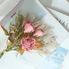 40 cm różowy sztuczny kwiat do dekoracji biała róża przyjęcie weselne bukiet pokój Living DIY Symulacja komputer