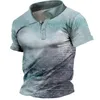 Polos pour hommes Polo Vintage 3D imprimé nautique vêtements d'été décontracté à manches courtes haut quotidien ample surdimensionné et chemisier