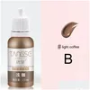 Tattoo Inks Practice Ink Set Permanent Makeup Eyebrow Lips Eye Line For Body Beauty Art Supplies Color Pigment 15Ml Drop Delivery Heal Otfim