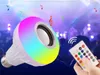 E27 Smart LED Light RGB Haut-parleurs Bluetooth sans fil Ampoule Lampe Musique jouant Dimmable 12W Lecteur de musique Audio avec 24 touches à distance Co7787506