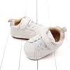 First Walkers BeQeuewll Baby Boys Girls Crib Shoes Cute Leather Sneakers Non-Slip Rubber Sole Infant For 0-18 Months