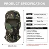 Tactical Hood Tactical Camouflage Balaclava Hat Full Face Mask Skiing Cp Cycling Hunting Head Neck Cover Helmet Liner Cap Military Men ScarfL2402