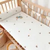 Baby Fitted Sheet Bed Crib Sheet 60x12070x130 Cotton Quilted born Boys Girls Diaper Mattress Protector Cover Bedding Set 240220