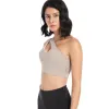 Tenues chaudes vendant populaire OneShoulder Plus taille Fiess Women Sports Bra Colt Gym Yoga Vest Crop Top amovible Part Pad Gym Cabille