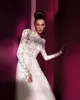 Graceful Wedding Dresses Lace Appliques Bridal Gowns High Neck Sheer Long Sleeves A Line Bride Dresses Custom Made Plus Size