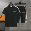 Designer sportkleding zomer mode heren pak monogram bedrukte korte mouw high-end kwaliteit T-shirt tops en shorts 2-delige kledingset voor